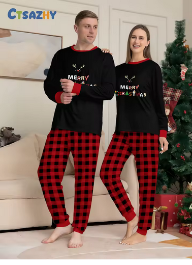 Ensemble de vêtements de nuit pour couple de Noël